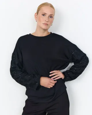 Soya Concept Sweater Pailletten /500341 9999 BLACK
