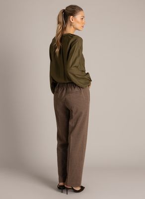 Yest Pants Check YYUlanna / 0006589 Brown/Multi-Colour