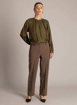 Yest Pants Check YYUlanna / 0006589 Brown/Multi-Colour