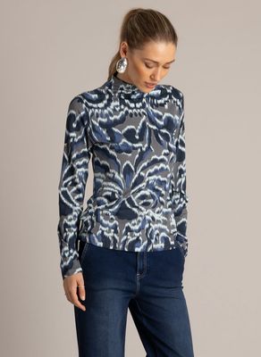 Yest Top Longsleeve/ 0006620 Warm Grey/Multi Colour