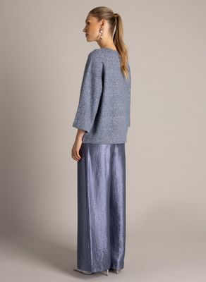 Yest Pants Wide Leg Satinlook/ 0006556 Faded Blue
