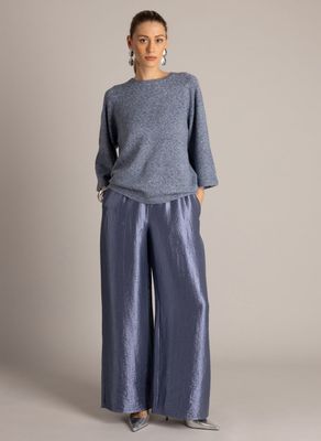 Yest Pants Wide Leg Satinlook/ 0006556 Faded Blue