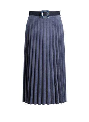 Yest Skirt Maxi Plisse Suedine / 0006559 Warm Grey