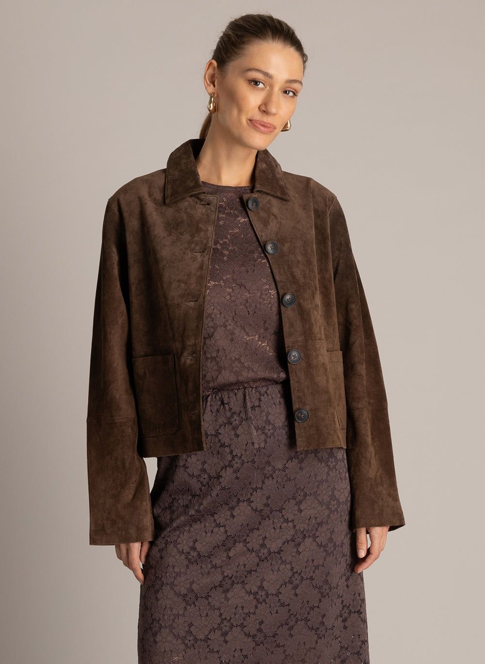 Yest Jacket Real Suede/ 0006557 Brown