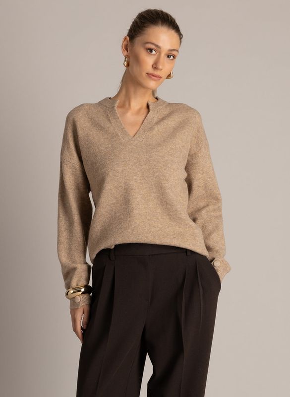 Yest Pullover/ 0006602 Dark Sand/Melange