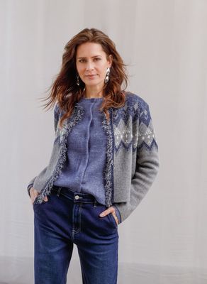 Yest Cardigan Naomi/ 0006726 Faded Blue