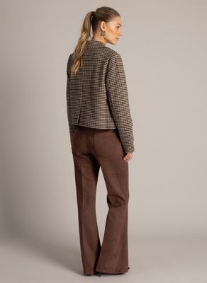 Yest Jacket Ulrika Dogtooth / 0006723 Brown/Multi-Colour