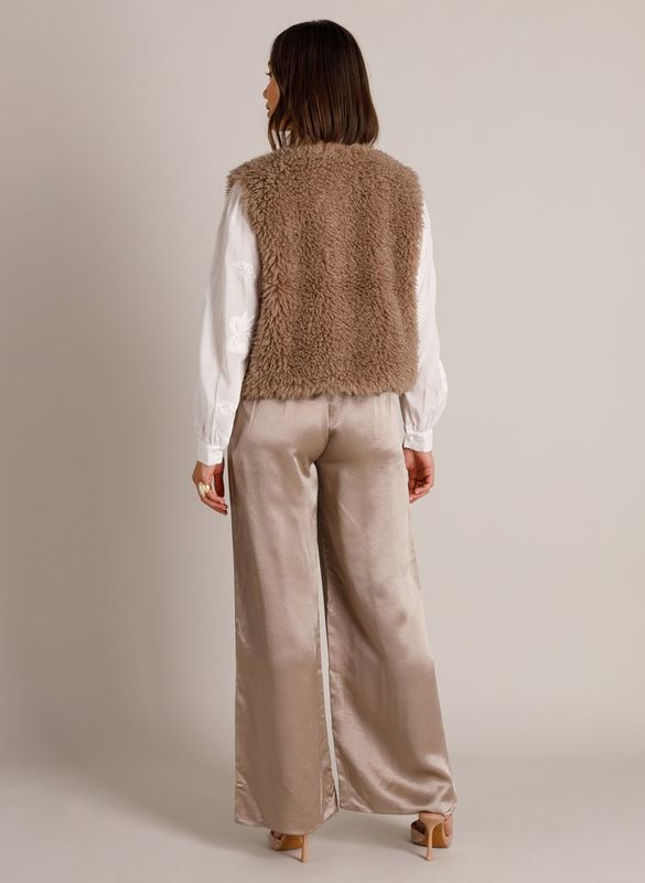 Yest Waistcoat Fluffy / 0006640 Taupe Grey