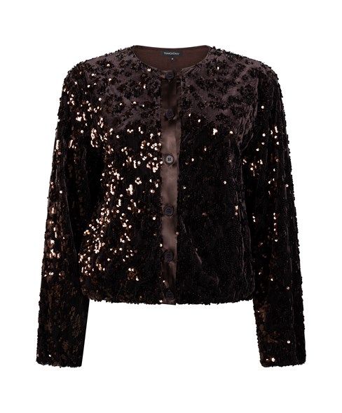 Tramontana Jacket Velvet Sequins/ C48-22-801 Cafe Noir