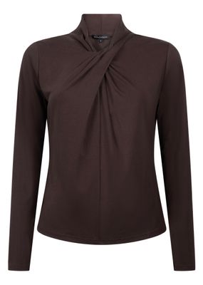 Tramontana Top Twisted Neckline / C22-22-401 Cafe Noir