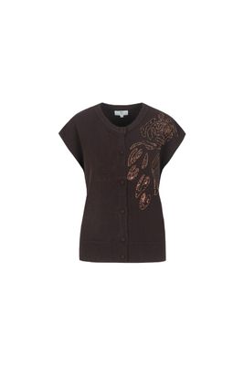 C&amp;S The Label Gilet/ 26WMC03 Dark Chocolate