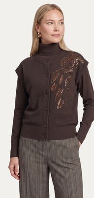 C&amp;S The Label Gilet/ 26WMC03 Dark Chocolate