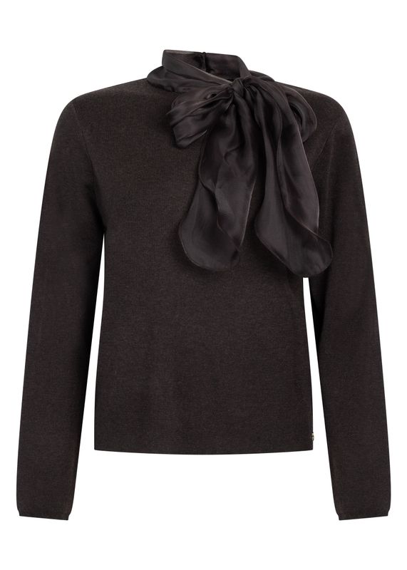Tramontana Jumper Scarfdetail / C01-22-601 Cafe Noir Melange