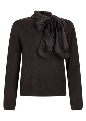 Tramontana Jumper Scarfdetail / C01-22-601 Cafe Noir Melange