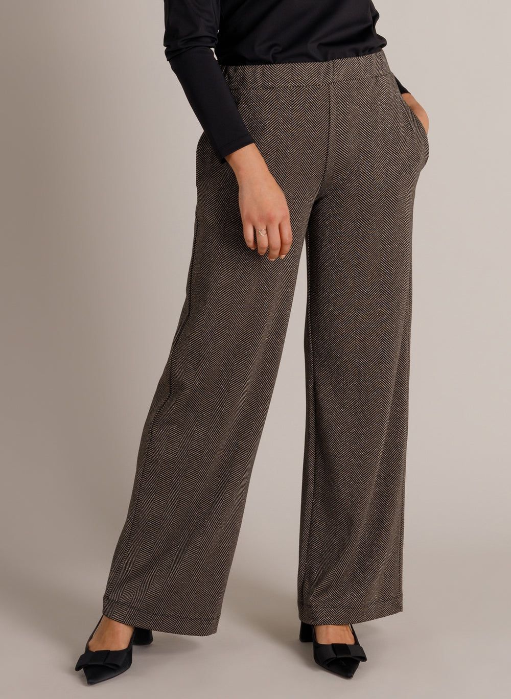 Yest Pants/ 0006654 Black/Taupe Grey