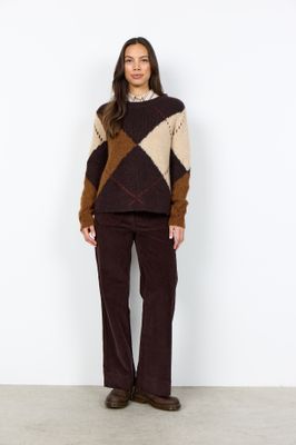 Soya Concept Pullover Check / 33865 98980C CHOCOLATE PLUM MEL COM