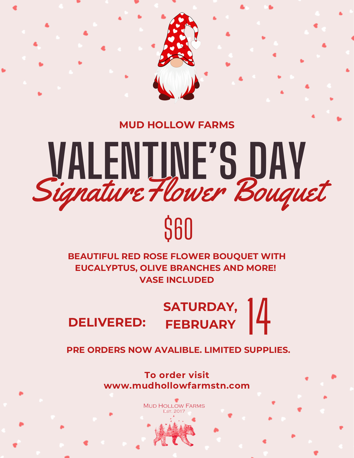 Valentines Day signature flower bouquet