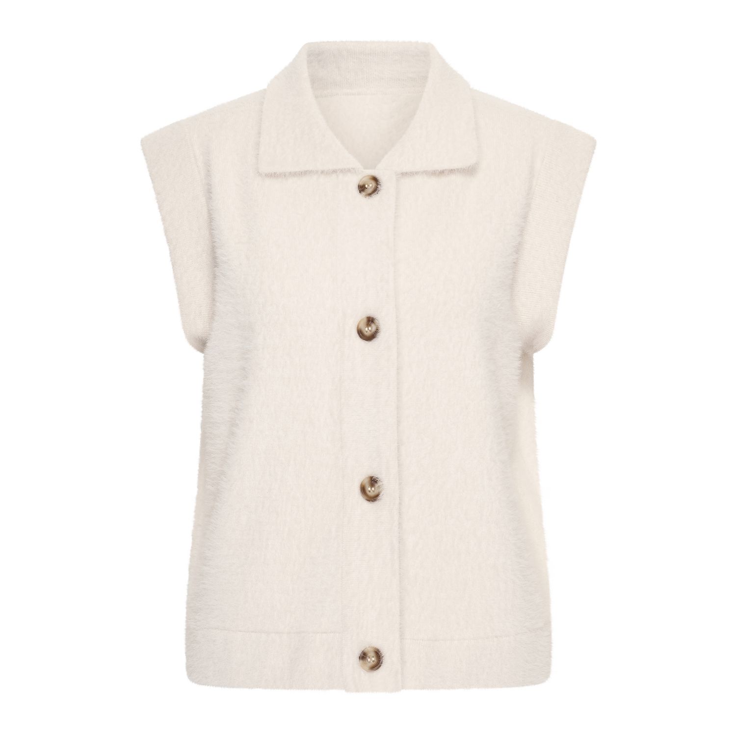 P.L.C. Lucati Jeans Fluffy bodywarmer Sand Tess 2L608