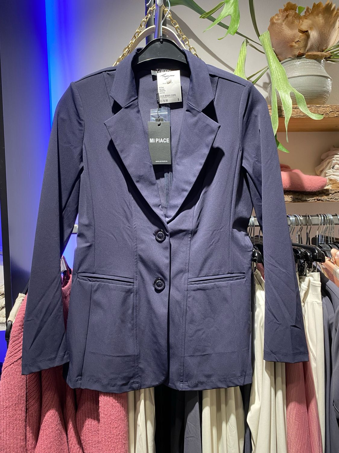 Mi Piace blazer Half Lang Dark Blue MP202102A