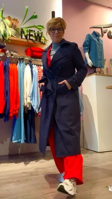 Mi Piace Trenchcoat Dark Blue MP 202328