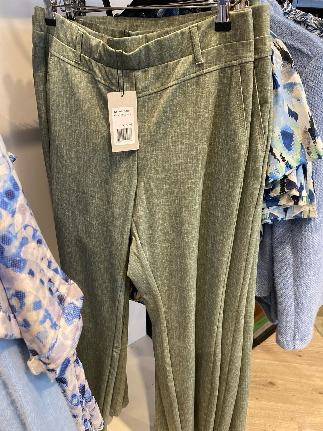 Dreamstar broek recht PUNTA PRINT Khaki Structuur Z25 102 Printel