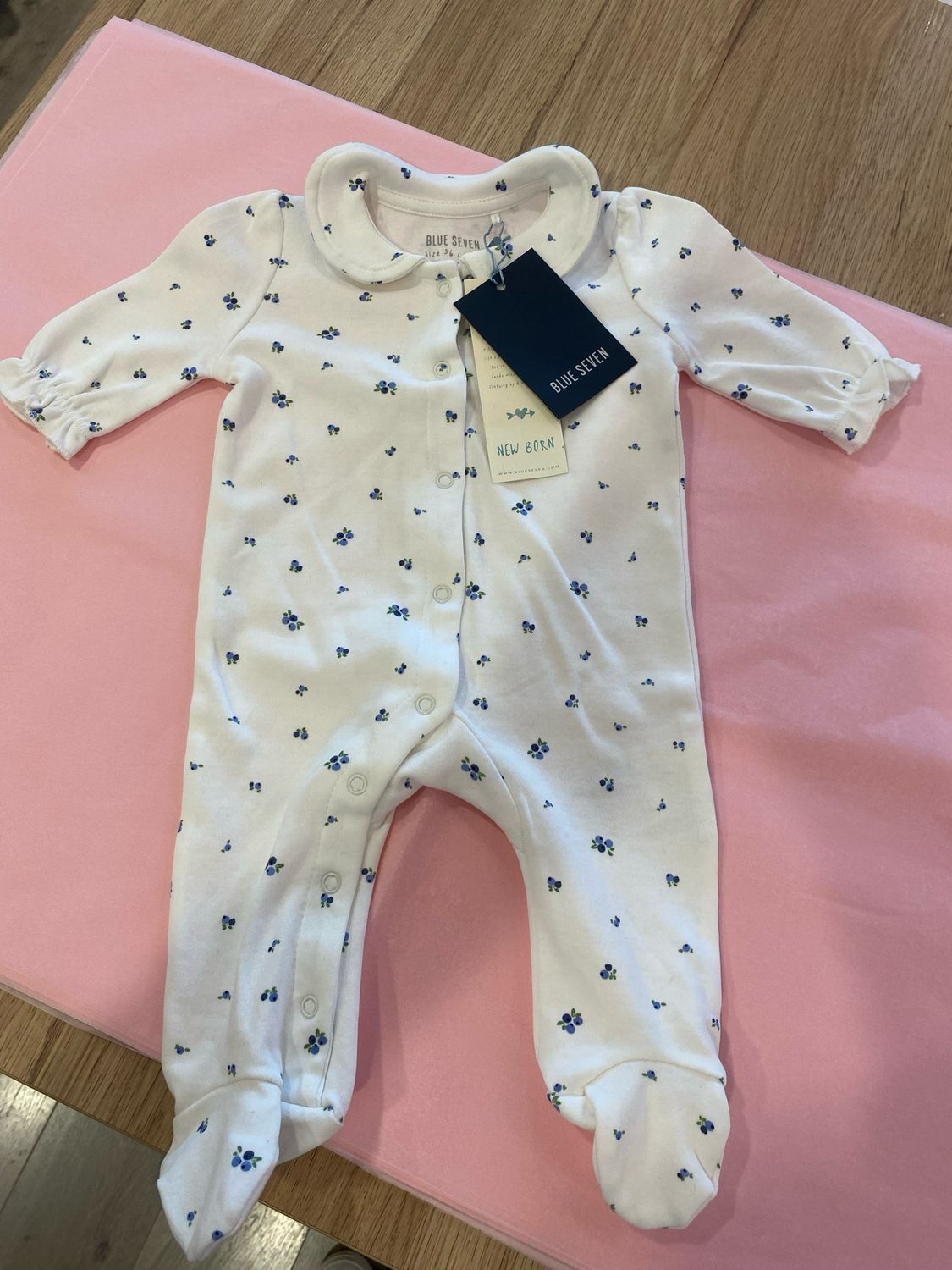 Blue Seven NB Md Strampler, Kragen OFFWHITE ORIG 483050 X *