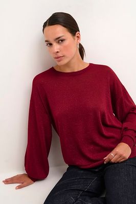 Kaffe KAankra O-neck Knit Rumba Red 10552376