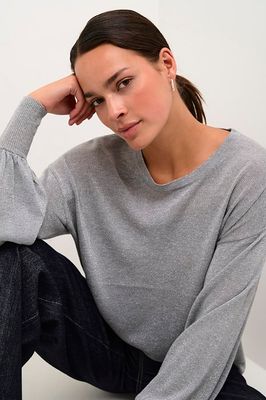 Kaffe KAankra O-neck Knit Grey Melange 10552376