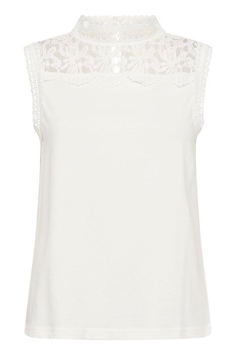 Cream CRLivy Sleeveless T-Shirt Snow White 10613703