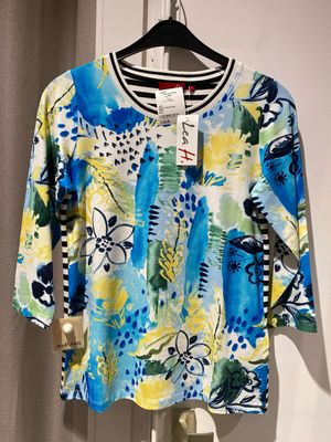 hegler Nelke Shirt Bloem Streep Blauw 028878