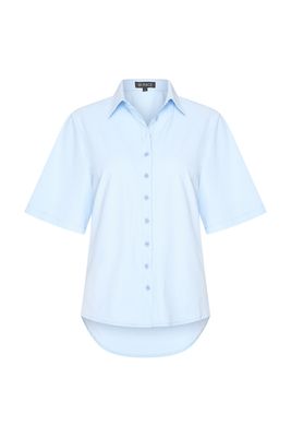 Mi Piace Blouse wijde mw krt Light Blue Mi Piace MP 202502