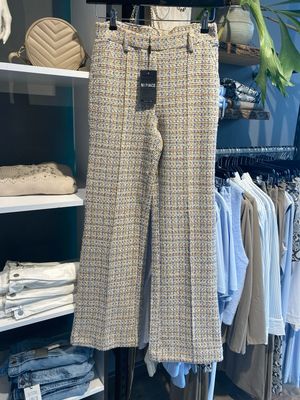 Mi Piace Broek Tweed Mocca _ Blue MP202563