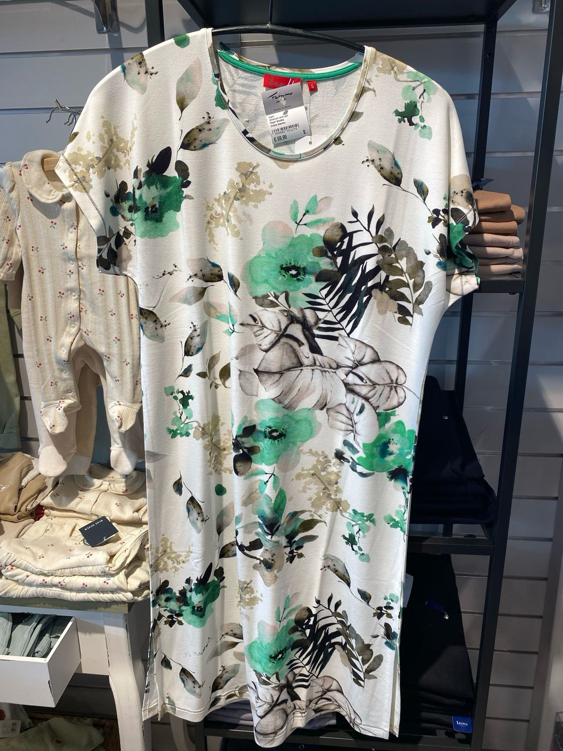 Hegler Zomerjurk recht split Groene bloemen Hegler Nordsee