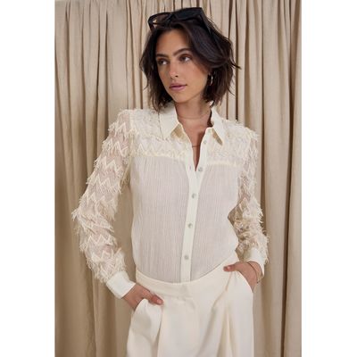 Peppercorn Ginna blouse franje 0202 Whitecap Grey peppercorn PC 8285
