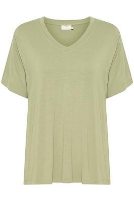 Kaffe KAfrida V-neck T-Shirt Oil Green 10508581