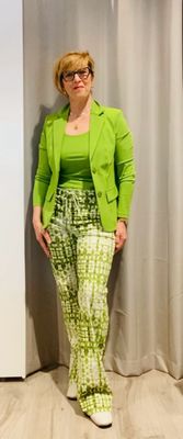 Mi Piace Broek Straight Batik Print Kelp Forest | Kit MP202089BKPT