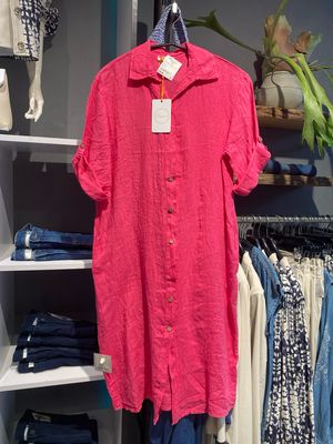 Fiori Jurk linnen Fuchsia Fiori 3026