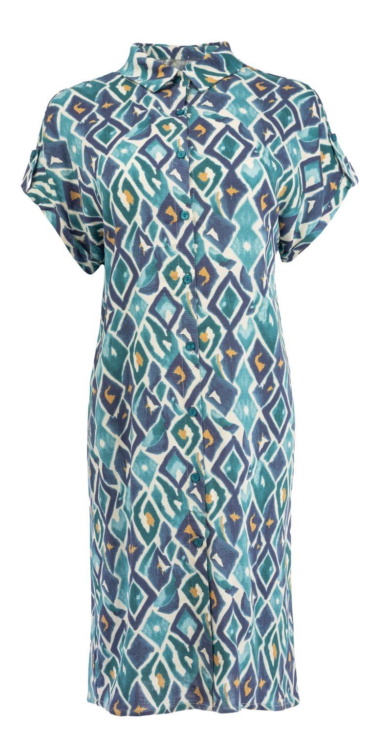 NED Annelie Seagreen Ikat Woven Seagreen 25S4-X1775-01