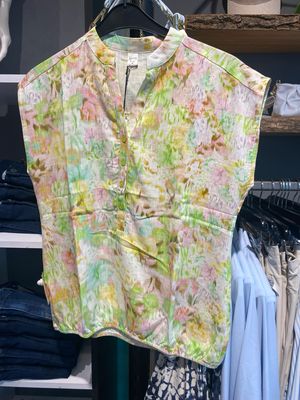 NED Lucie SL Lime Watery Flowers Woven Lime 25S4-X1813-02