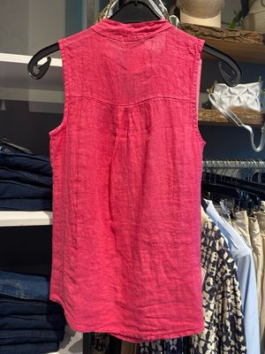 Fiori Linnen top V zm Fuchsia Fiori 6123