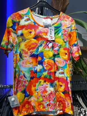 Hegler 030914 shirt bloem Oranje roze Hegler Klatschmohn