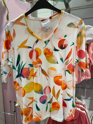 Hegler 030904 Shirt fruit km V Oranje wit Hegler Karabik
