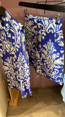 Mi Piace Blouse Sleeveless Ornament Print Kobalt | Off White MP202299OTPT
