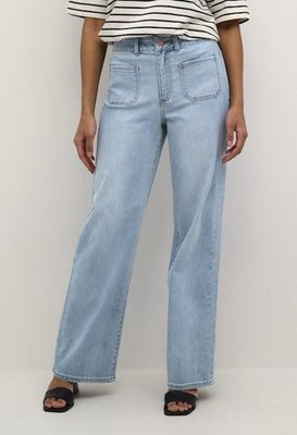 Kaffe KAkarla HW Wide Jeans Light Blue Washed Denim 10507619