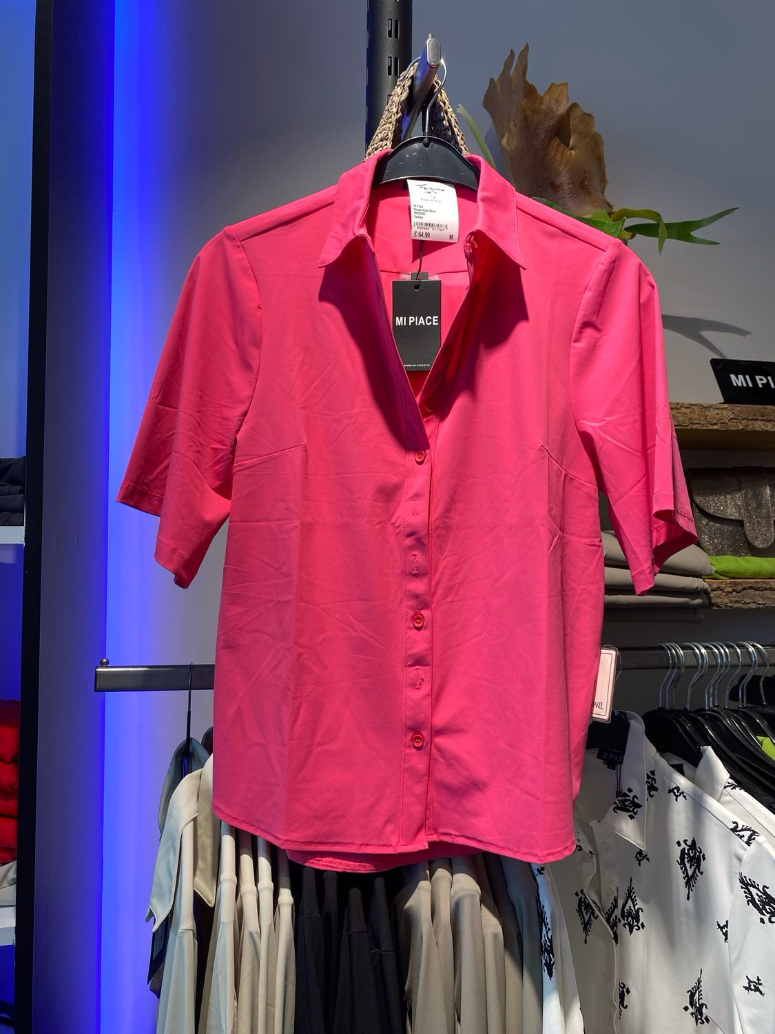 Mi Piace Blouse Wijde Mouw Fuchsia MP202502