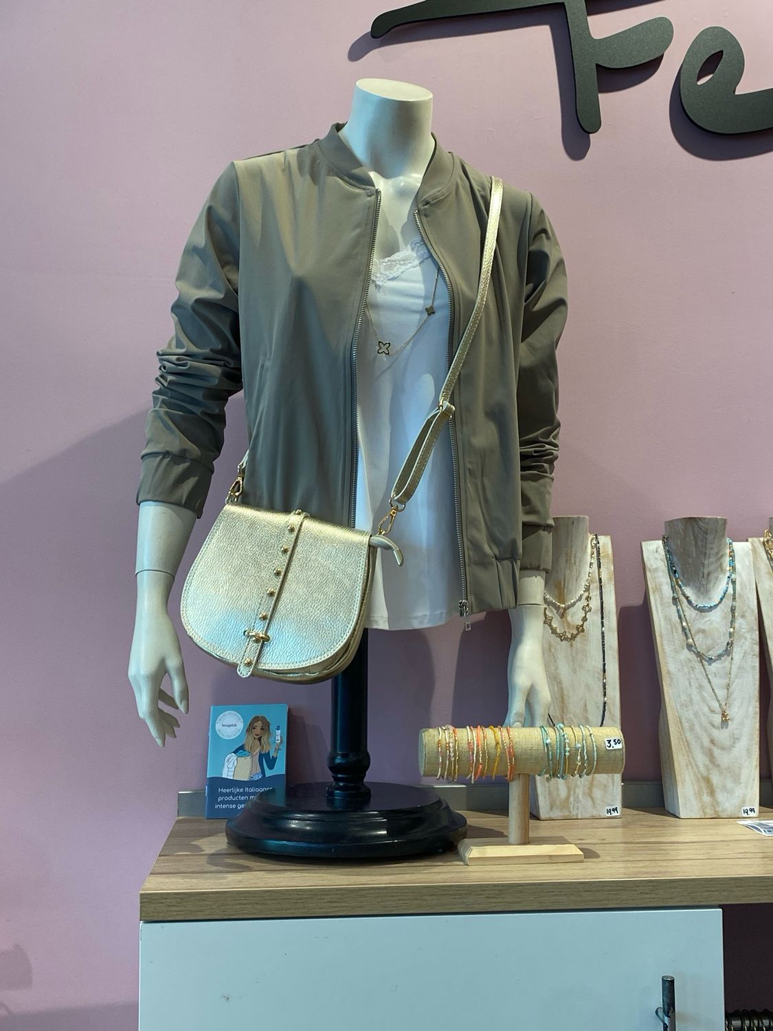 Mi Piace Bomber Taupe MP202463