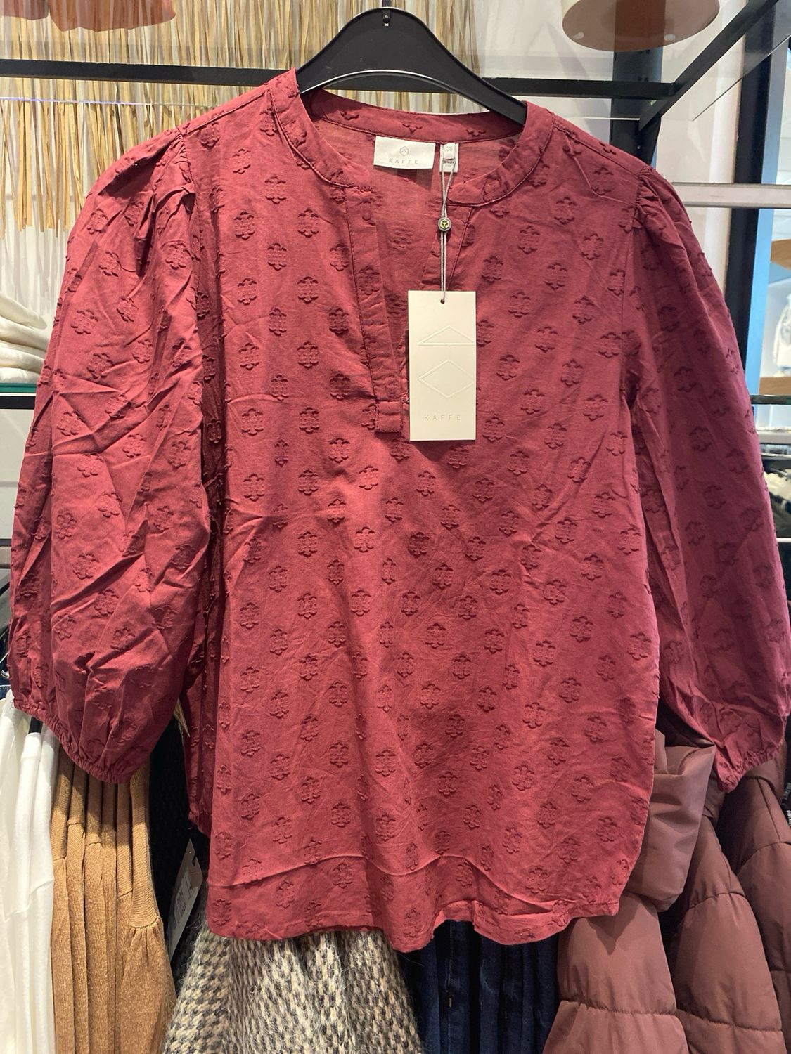 Kaffe KAenya Blouse 3/4 SL Windsor Wine 10510755