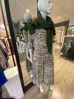 Blue Seven damesjurk, Henley halslijn SCHILF 284039-00