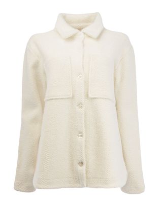 NED Peri LS-NC Herringbone Lurex Jacquar Optical White 25W3-U349-02