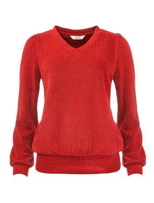 NED Veraya LS-RMJ Stretch Rib Rhubarb Red 25W2-U276-01